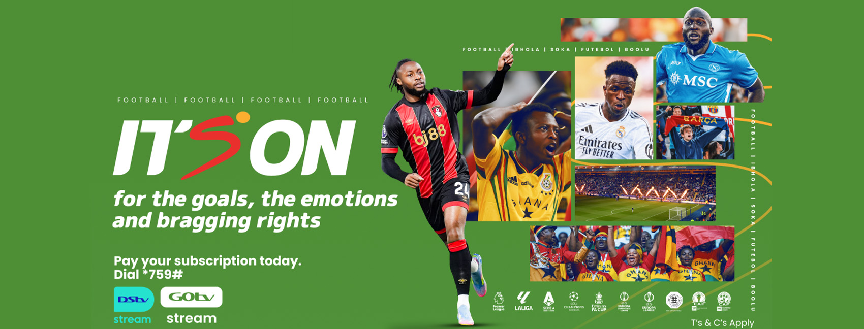 Catch the upcoming 2025/26 Football Season on DStv and GOtv!