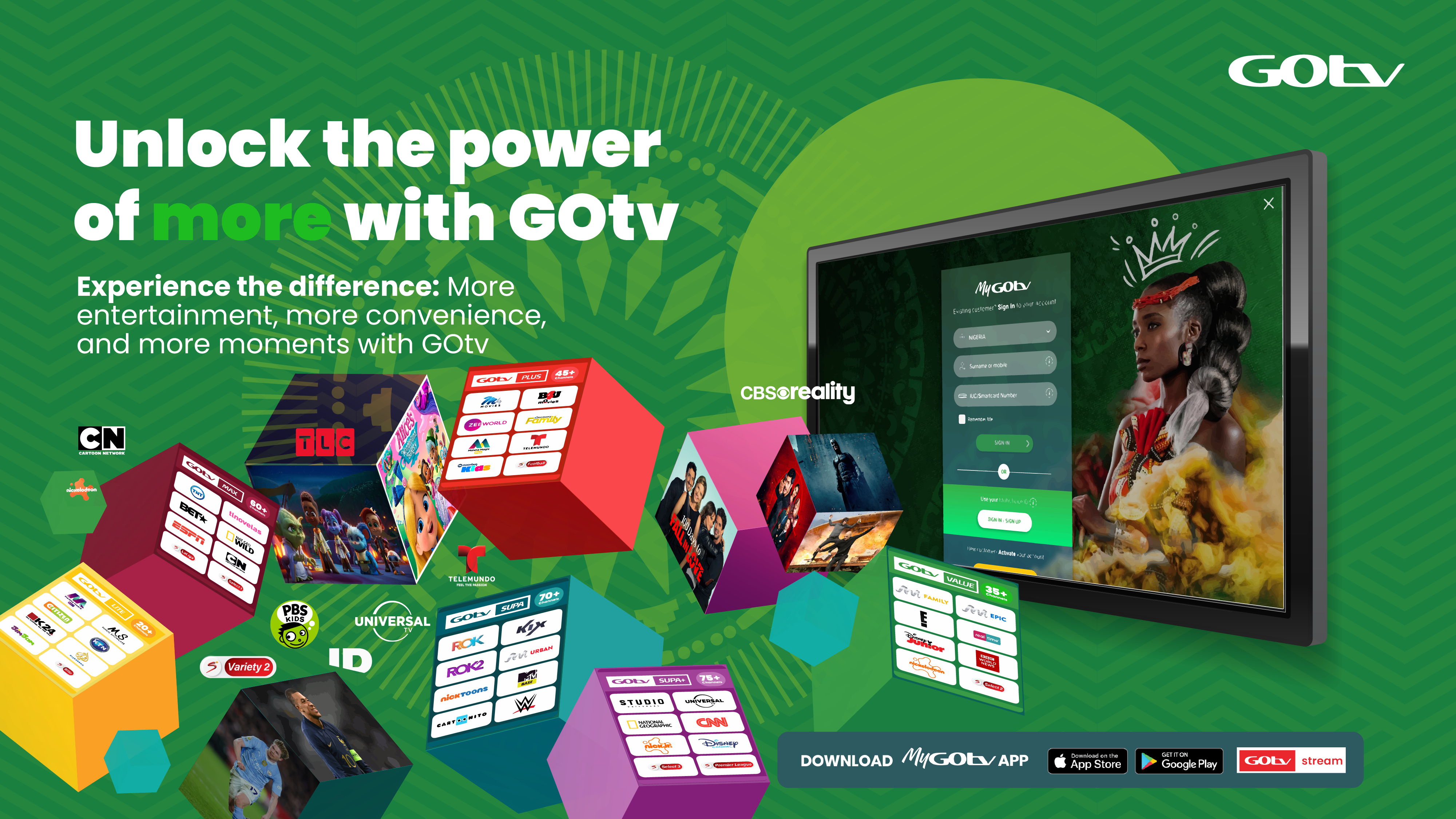 Unlock the power of more with GOtv – where entertainment meets endless possibilities